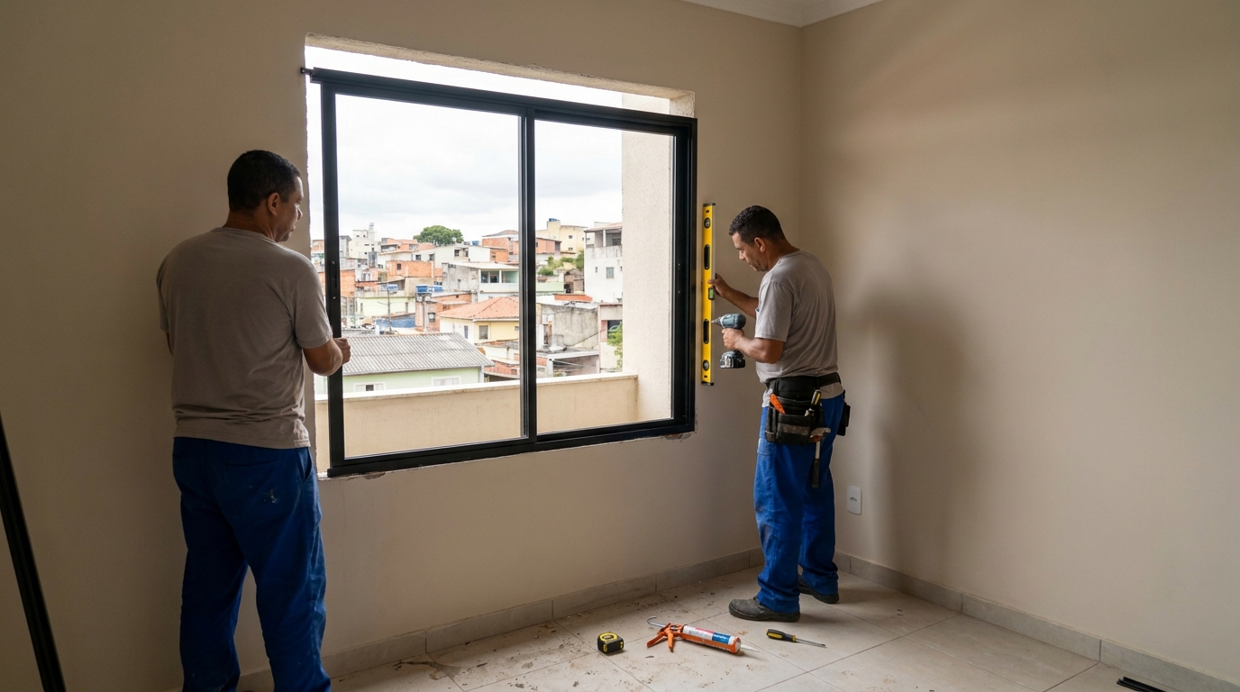 Fechamento de Ambientes na Morada da Lua, Campos dos Goytacazes‑RJ