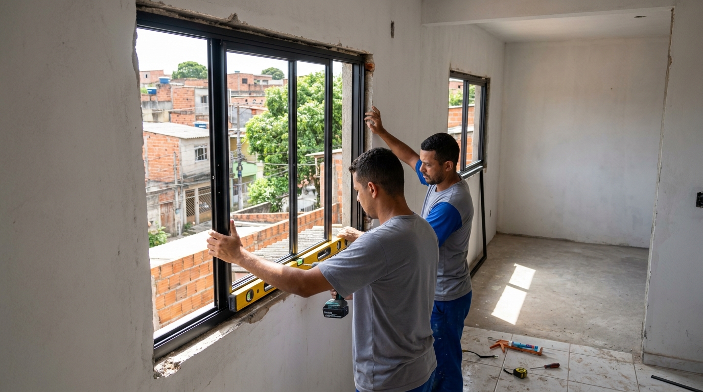 Produção de Portas e Janelas na Morada da Lua, Campos dos Goytacazes‑RJ