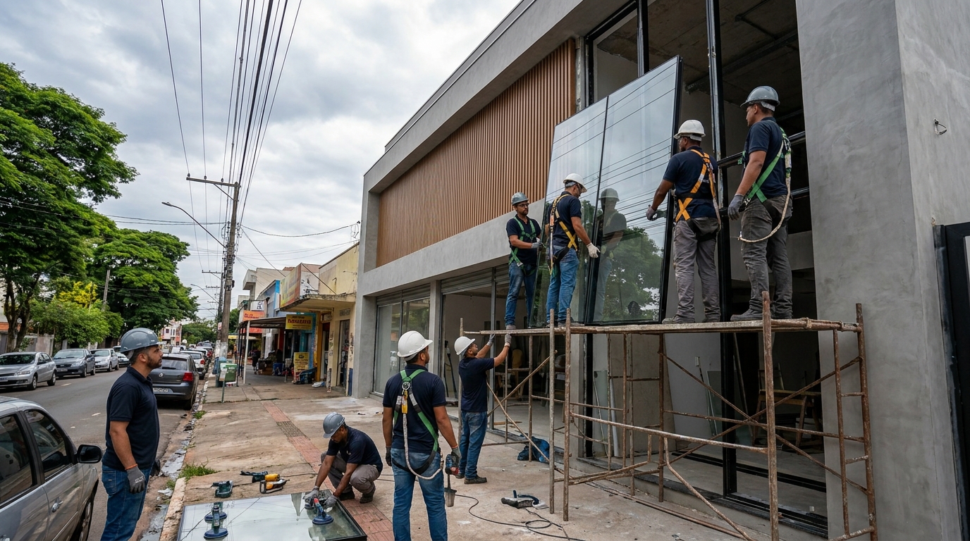 Fachada de Vidro no Campinho, Campos dos Goytacazes‑RJ