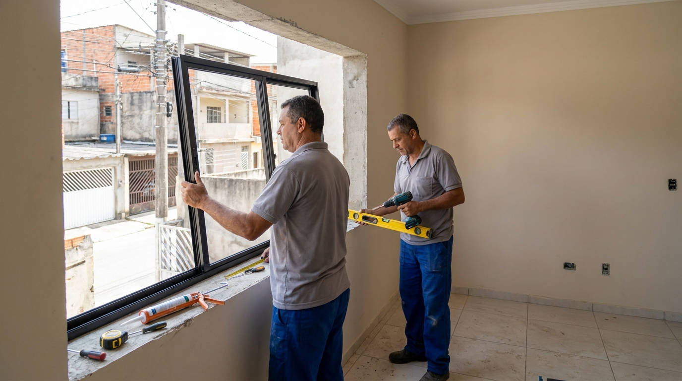 Esquadrias de Alumínio na Morada da Lua, Campos dos Goytacazes‑RJ